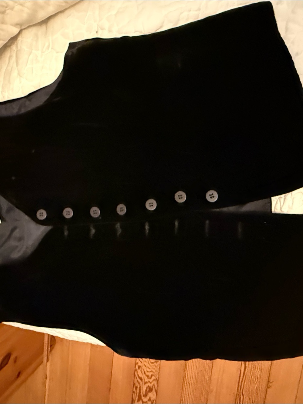 Black velvet vest